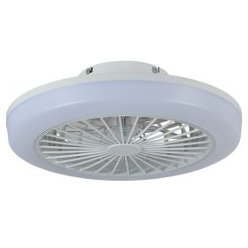 18 Inch Ceiling Fan With RGB Light Remote, Smart LED Ceiling Fans With Remote App Control, Modern Low Profile Dimmable Light Ceiling Fan For Bedr (Option: Default)